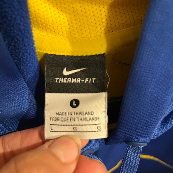 Nike Hoodie Sweater Men's Extra Large Blue & YellowPullover Sweater - Picture 3 of 6